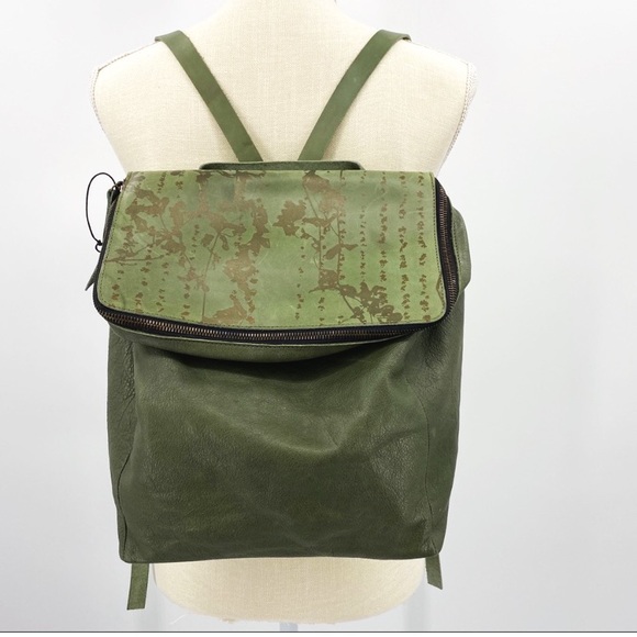 šONA VILLIERšOlive HANDCRAFTED Leather Backpack - Picture 2 of 15